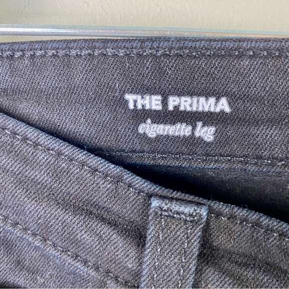AG Adriano Goldschmied The Prima Cigarette Leg Black Distressed Jeans Size 29 R - Picture 10 of 11